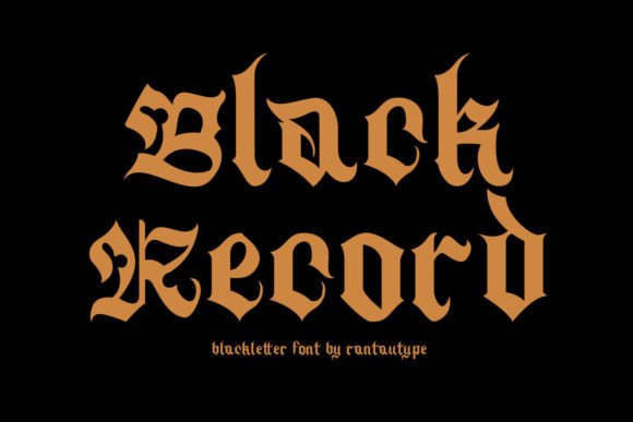 Blackrecord: A Mystical Blackletter Font for Crafters and Product Designers