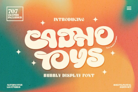 Cadho Toys: A Playful Display Font for Campaign Graphics and Digital Content