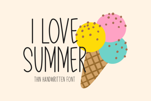 I Love Summer: A Sweet Handwritten Font for Branding Projects
