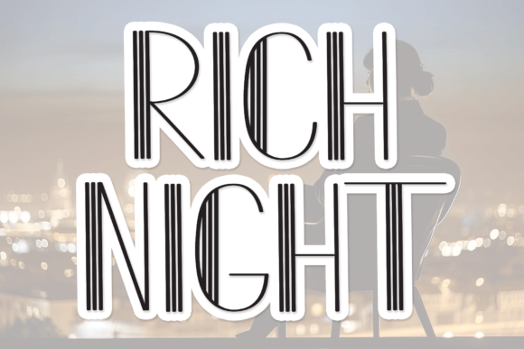 Rich Night: A Cool Casual Display Font for Modern Web Design